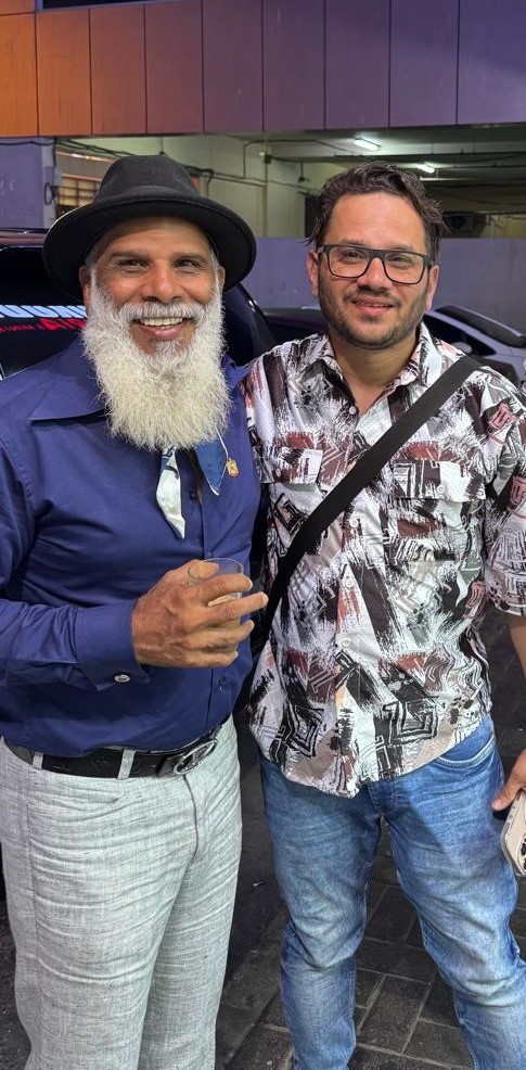 Shameem CP with Yusuf Bhai Shameem (@nk.vlog_official) with Dubai perfumer Yusuf Bhai.